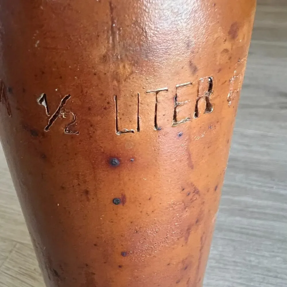 Vintage Erven Lucas Bols Amsterdam 1 Liter Stoneware Bottle Crock Heavyweight